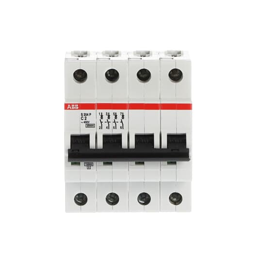 ABB S204P-C2 Miniature Circuit Breaker - 4P - C - 2 A 2CDS284001R0024