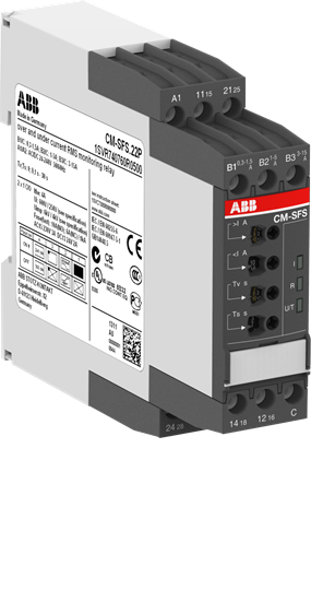 ABB CM-SFS.21P Current monitoring relay 2c/o, B-C=3mA-1A RMS, 24-240VAC/DC 1SVR740760R0400