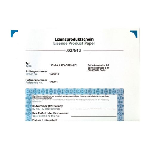 EATON  PROGRAMMING SOFTWARE, PLC, IN ACCORDANCE TO IEC61131-1, SINGLE-USER LICENSE