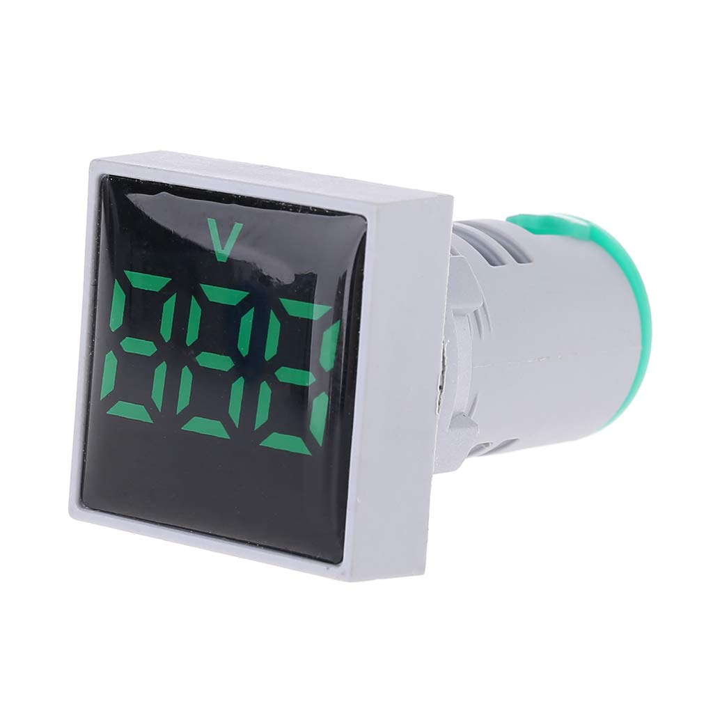 HIMEL Square, voltmeter,green, AC:20V-500V