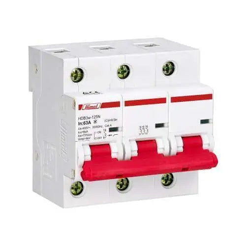 HIMEL MINIATURE CIRCUIT BREAKERS HDB3w-125 10kA 3P C 63A