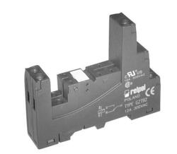 RELPOL S.A Plug-in sockets for relay For relays: RM87N, RM87N sensitive. 35 mm rail mount acc. to PN-EN 60715 or on panel mounting 76,8 x 15,8 x 42,5(57,1) mm. One pole, 3,5 mm pinout. Rated load 12 A, 300 V AC. White colours