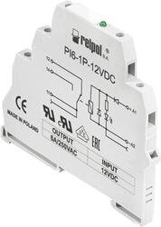 RELPOL S.A Interface relays PI6-1P-230VAC/DC (black), 1 CO contact output. Contact material: AgSnO2. Voltage coil 230 V AC/DC. Rated load AC1  6 A / 250 V AC. Mounting: mounting on 35 mm rail. Cover protection category IP 20.