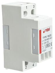 RELPOL S.A Industrial relays RG25-3022-28-1048, 2 NO. Contact material: AgSnO2. Voltage coil 48 V DC. Rated load AC1  25 A / 400 V AC. Mounting: mounting on 35 mm rail. Cover protection category IP 20.
