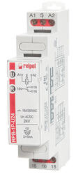 RELPOL S.A Bistable - impulse relay without memory, 2 NO, control voltage 24 V AC/DC. Cooperation with illuminated momentary bell switches and control buttons.