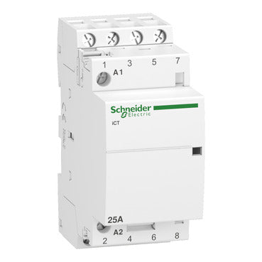 SCHNEIDER contactor iCT - 4 poles - 4 NO - 25 A - 220..240 V AC