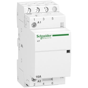 SCHNEIDER contactor iCT - 3 poles - 3 NO - 16 A - 220..240 V AC