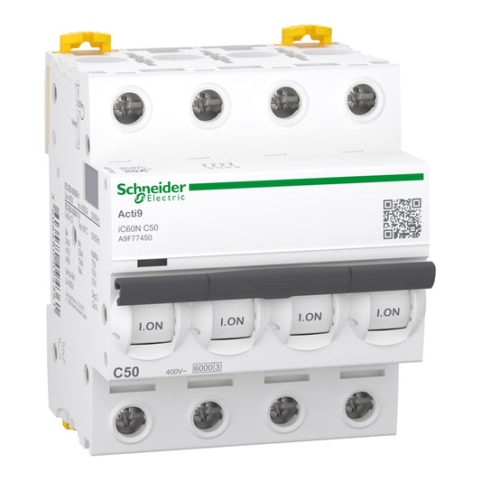 SCHNEIDER Acti9 iC60N 4P C 50A MCB