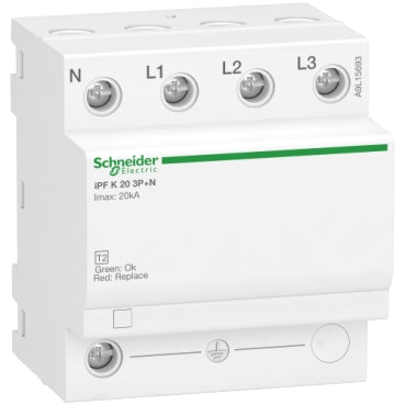 SCHNEIDER iPF K 20 modular surge arrester. 3 poles + N. 340V