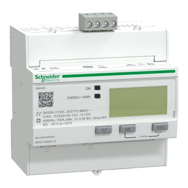 SCHNEIDER iEM3455 energy meter - Modbus - 1 DI - 1 DO - multi-tariff - LVCT