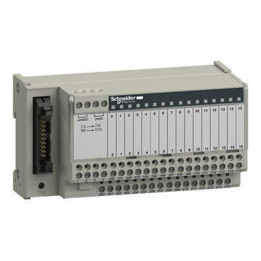 SCHNEIDER passive connection sub-base ABE7 - 16 inputs or outputs - Led - isolator