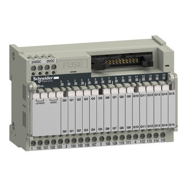SCHNEIDER Sub-base with plug-in electromechanical relay ABE7. 16 channels. relay 5 mm