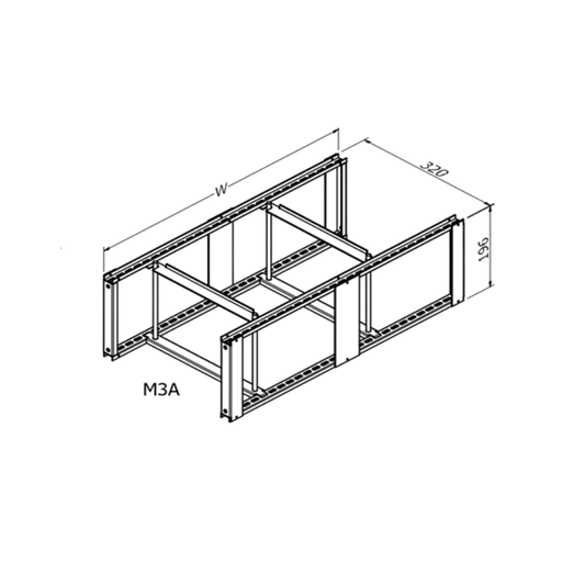 MERLIN SYSTEMS 320DX1200WX196H MASTER FRAME