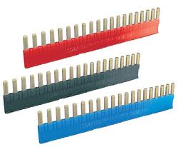 RELPOL S.A Interconnection strip ZG20 bridges common input or output signals,  maximum permissible current is 36 A / 250 V AC.Black Colour