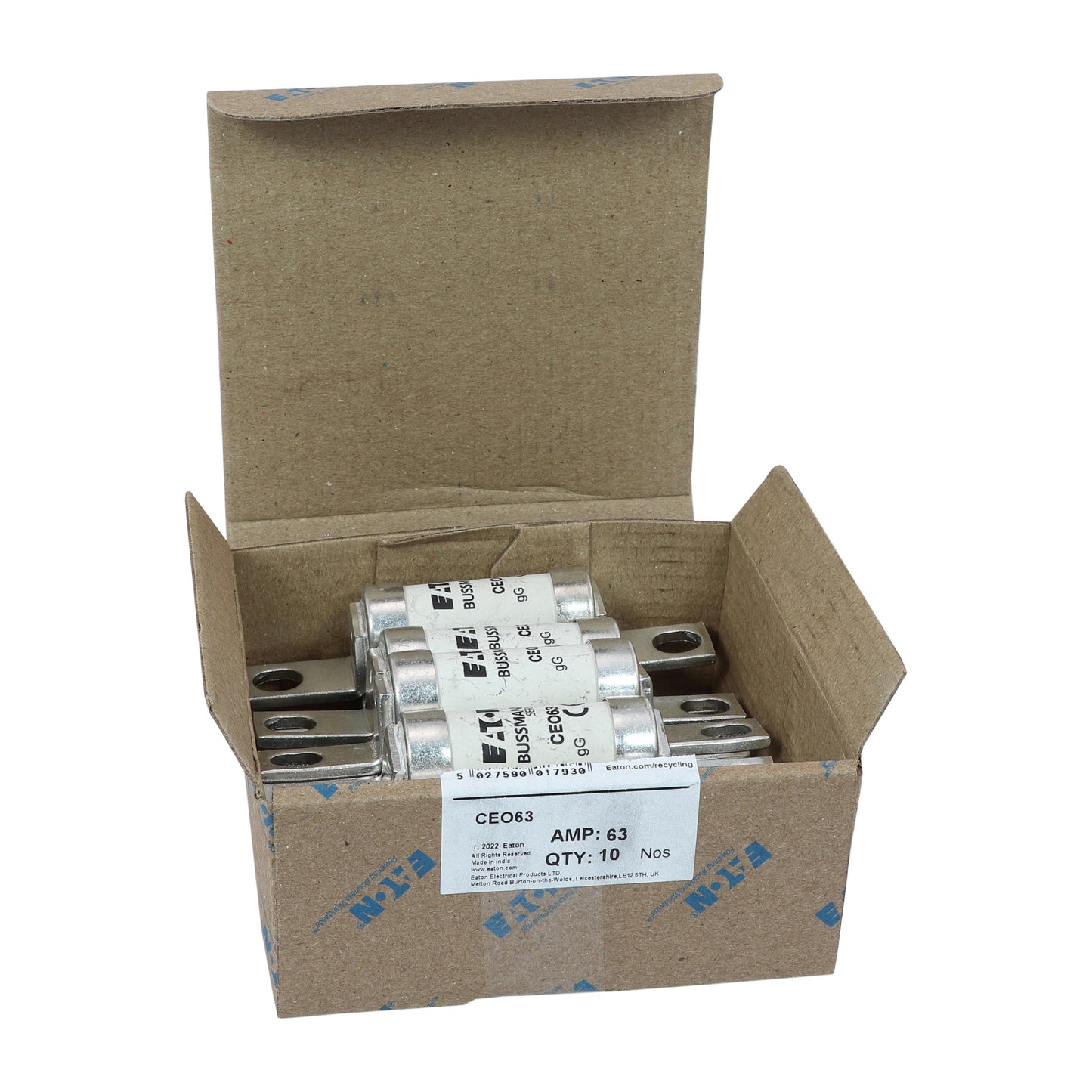 EATON - FUSECOMP / CEO63 Fuse-link, LV, 63 A, AC 500 V, BS88/A4, 25 x 110 mm, gL/gG, BS