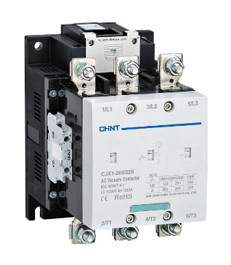 Chint Vacuum Contactor 225A 3NO Main+2NO+2NC Aux 380V AC/DC CJX1-225/22K-380V