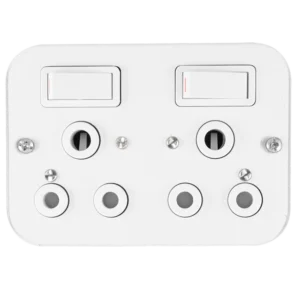 EASYHOLD INDUSTRIAL SOCKET 4X4 DOUBLE WITH BOX