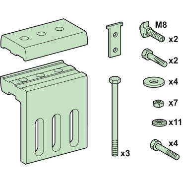 SCHNEIDER CONNECT.PLATE 4000A 10MM HZ/ V.FLAT BAR