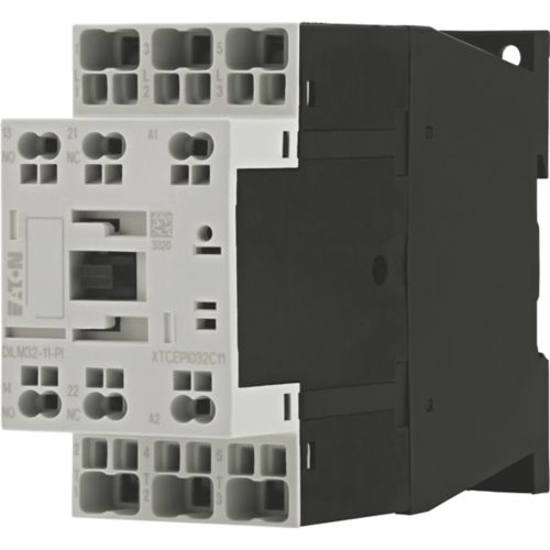 EATON  CONTACTOR, 3 POLE, 380 V 400 V 15 KW, 1 N/O, 1 NC, 110 V 50 HZ, 120 V 60 HZ, AC OPERATION, PUSH IN TERMINALS