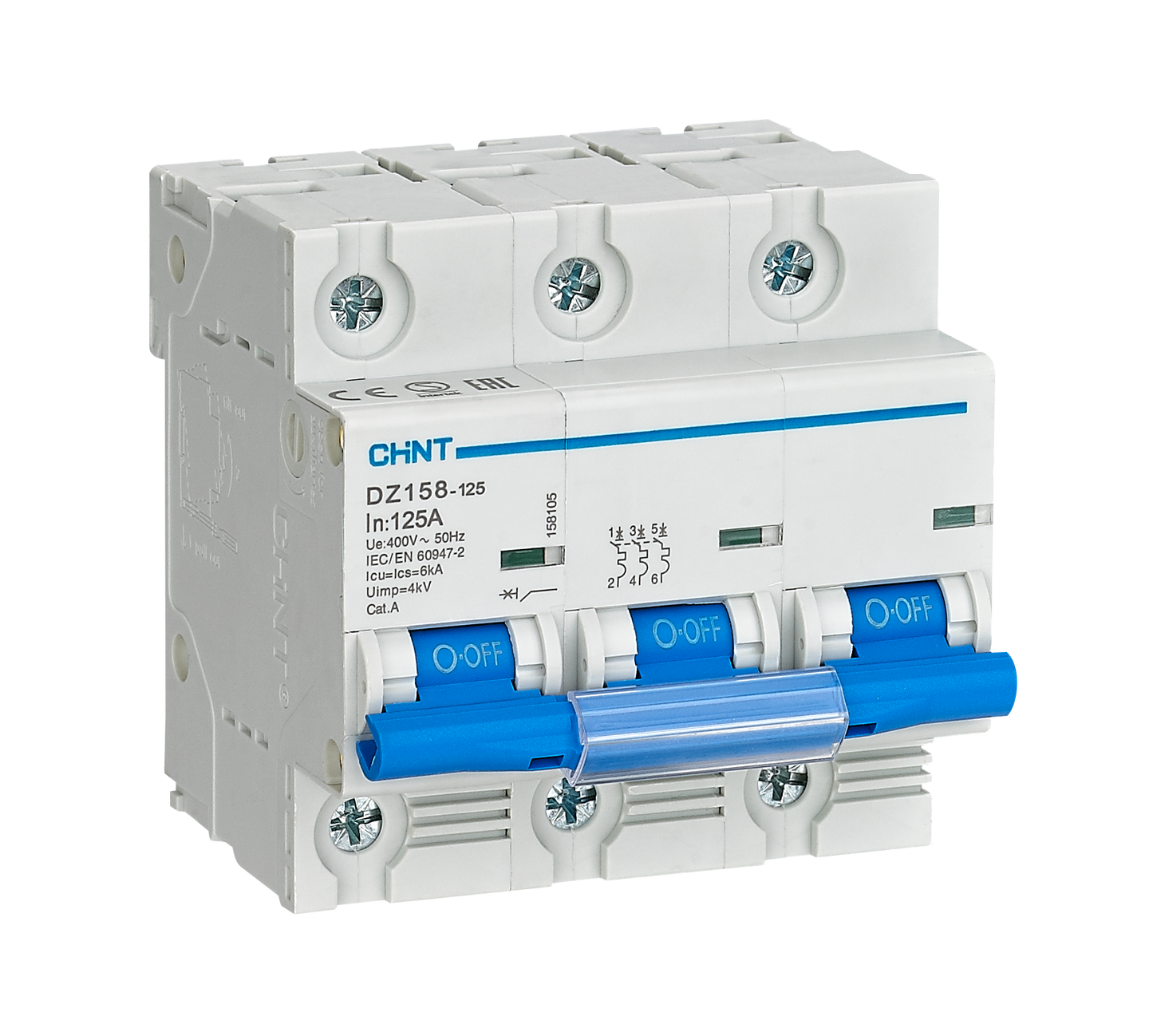 Chint 6kA 3P 80A Circuit Breaker D-Curve AC/DC