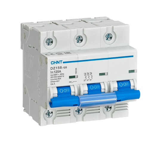 Chint 10kA 3P 125A Circuit Breaker C-Curve AC/DC