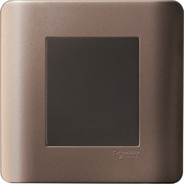 Schneider 1 Gang Blank Plate. Silver Bronze SZ E8430X_SZ