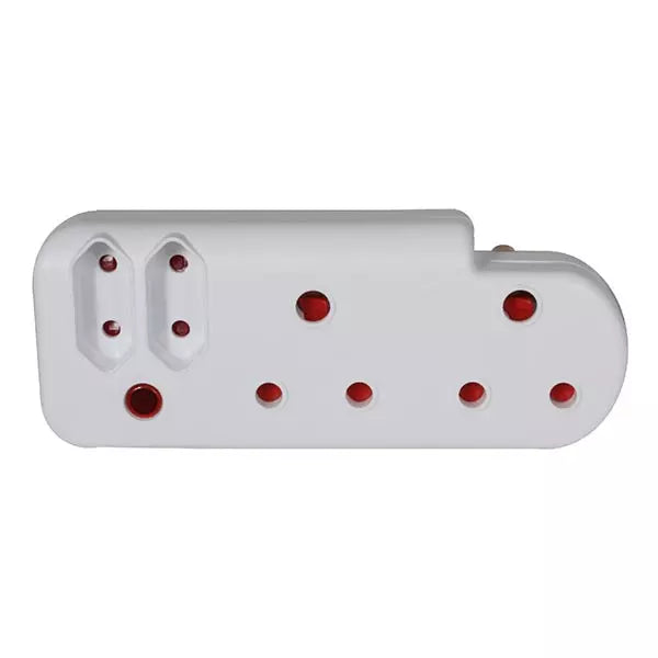 EASYHOLD SGA-3/3
3 X 3 PIN 16A + 3 X FLAT 2 PIN 5A HORIZONTAL ADAPTOR
