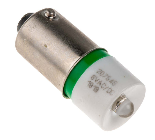 EATON  BA9 LED LAMP 6VAC/DC GRN