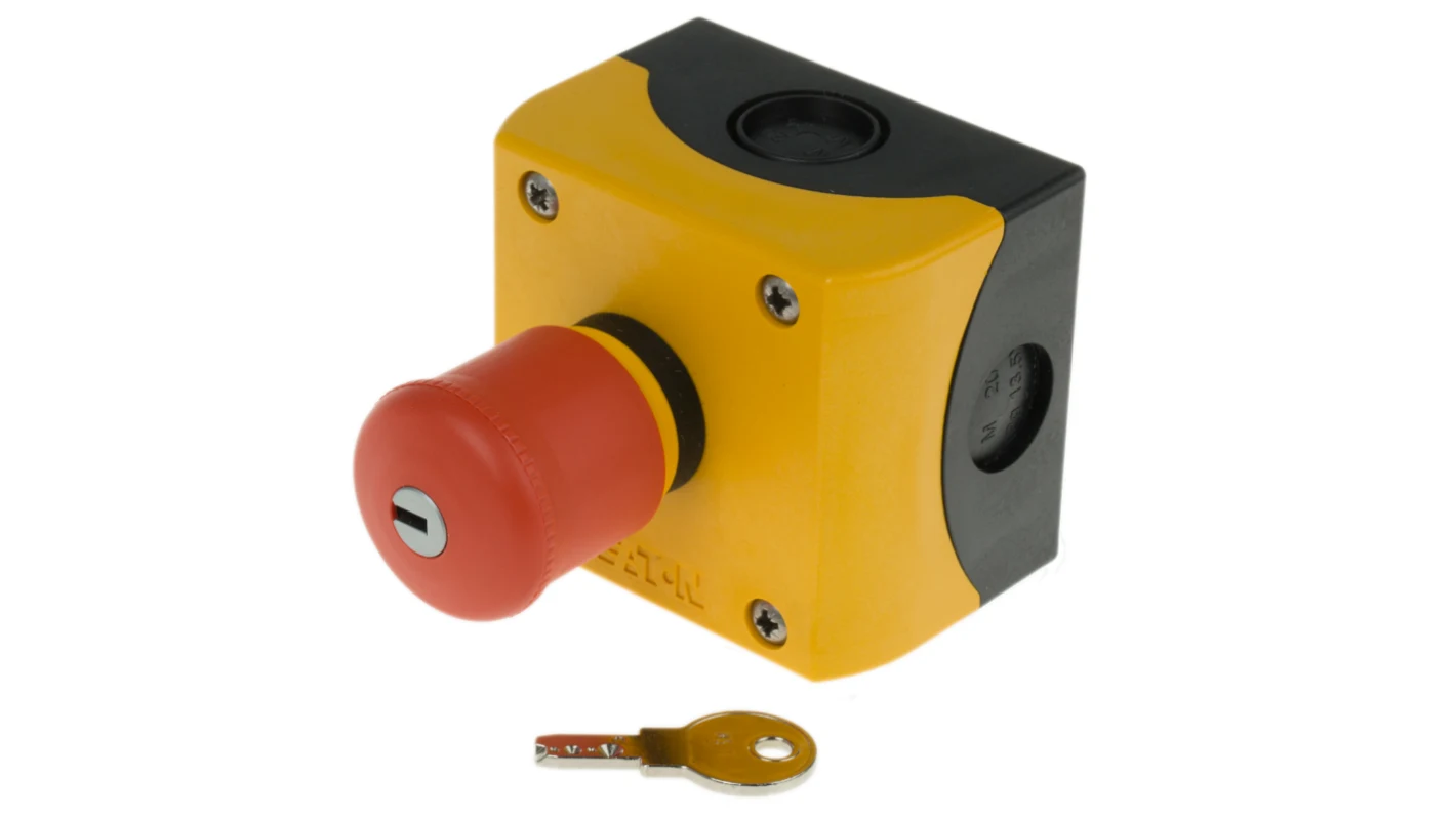 EATON  EMERGENCY SWING OFF KEY-OPERATED BUTTON 1N/O+1N/C,SURFACE MOUNT