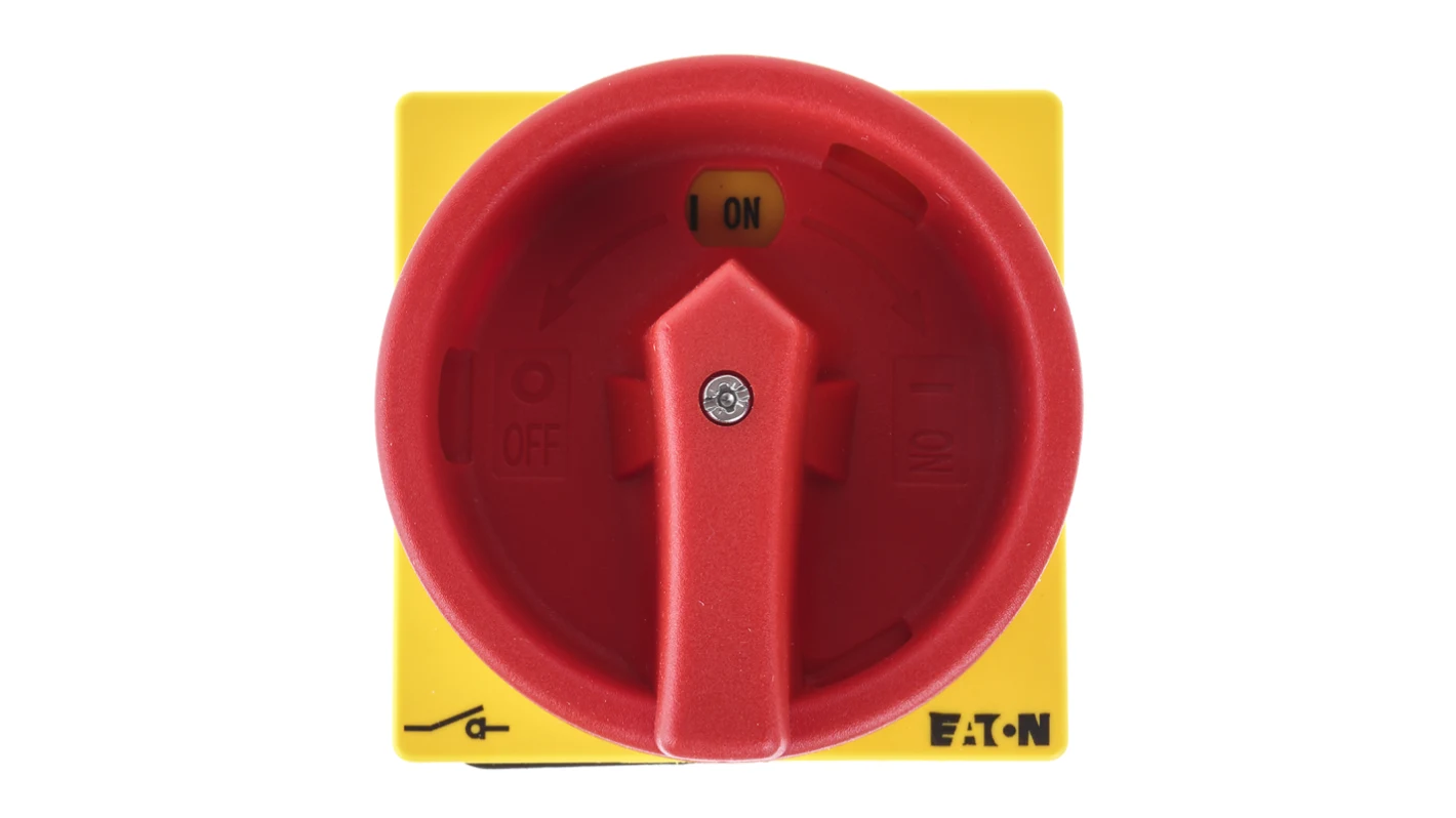 EATON LOCKABLE MAIN SWITCH HANDLE P1 RED/YELLOW