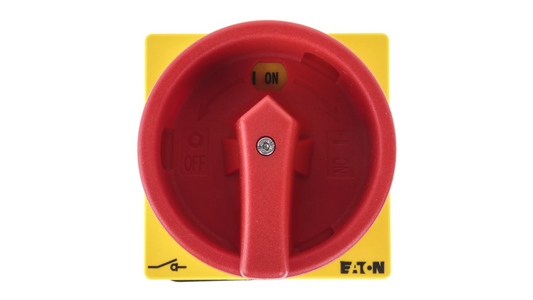 EATON LOCKABLE MAIN SWITCH HANDLE P1 RED/YELLOW