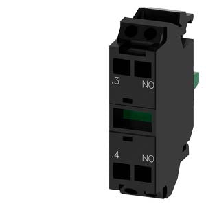 SIEMENS Contact module with 1 contact element, 1 NO, gold-plated contacts, spring-type terminal, for front plate mounting