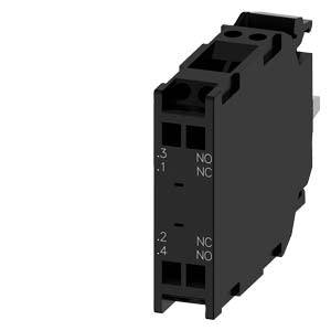 SIEMENS Contact module with 2 contact elements, 1 NO+1 NC, gold-plated contacts, spring-type terminal, for front plate mounting