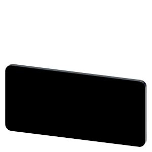 SIEMENS Labeling plate for snapping on or gluing to label holder, label size 12.5x27mm, black label, white font, without inscription, for self-labeling