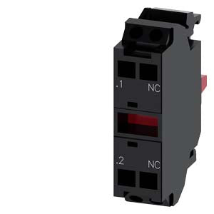 SIEMENS Contact module with 1 contact element, 1 NC, gold-plated contacts, spring-type terminal, for front plate mounting