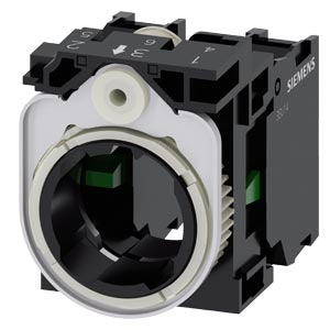 SIEMENS holder, 3-way, plastic, 1 NO, 1 NO, screw terminal