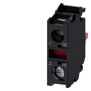 SIEMENS Contact module with 1 contact element, 1 NC, gold-plated contacts, screw terminal, for front plate mounting