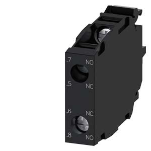 SIEMENS Contact module with 2 contact elements, 1 NO leading + 1 NC lagging, screw terminal, for front plate mounting