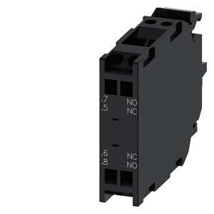 SIEMENS Contact module with 2 contact elements, 1 NO leading + 1 NC lagging, gold-plated contacts, spring-type terminal, for front plate mounting