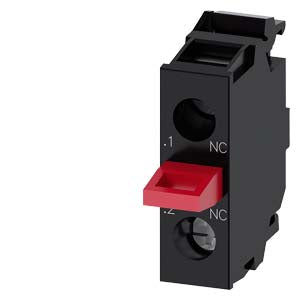 SIEMENS Contact module with 1 contact element, 1 NC, gold-plated contacts, screw terminal, for floor mounting