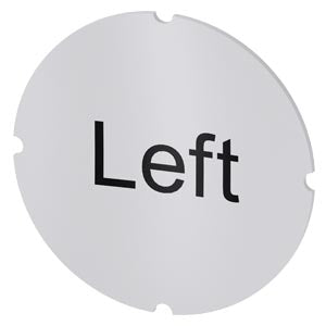 SIEMENS Inscription plate for illuminated pushbutton, round, milky with black font, with inscription: Left