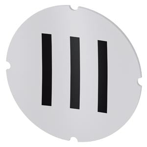 SIEMENS Inscription plate for illuminated pushbutton, round, milky with black font, with graphic symbol: III