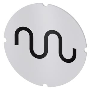 SIEMENS Inscription plate for illuminated pushbutton, round, milky with black font, with graphic symbol: Rapid traverse
