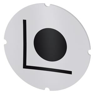 SIEMENS Inscription plate for illuminated pushbutton, round, milky with black font, with graphic symbol: set up