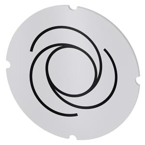 SIEMENS Inscription plate for illuminated pushbutton, round, milky with black font, with graphic symbol: automatic sequence
