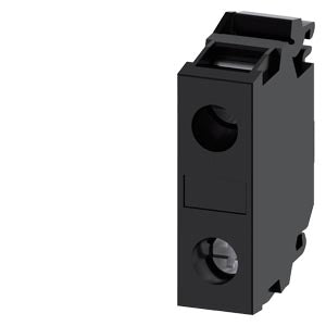 SIEMENS Support terminal, black, screw terminal, for front plate mounting