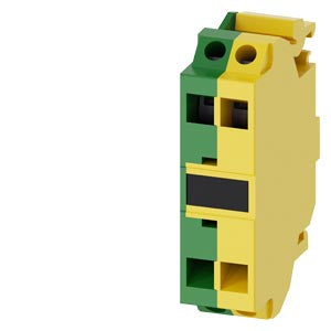 SIEMENS Support terminal, green/yellow, spring-type terminal, for front plate mounting