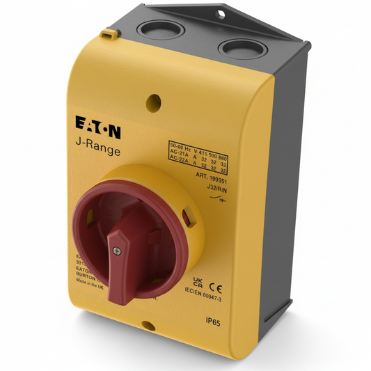 EATON  LIGHT DUTY ISOLATOR STATION32A 3P+N RED HANDLE