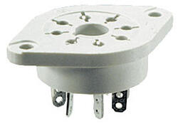 RELPOL S.A Socket for relays: R15 4 CO.  Solder terminals. Dimension 50 x 42 x 23 mm. Four poles. Rated load 10 A, 250 V AC