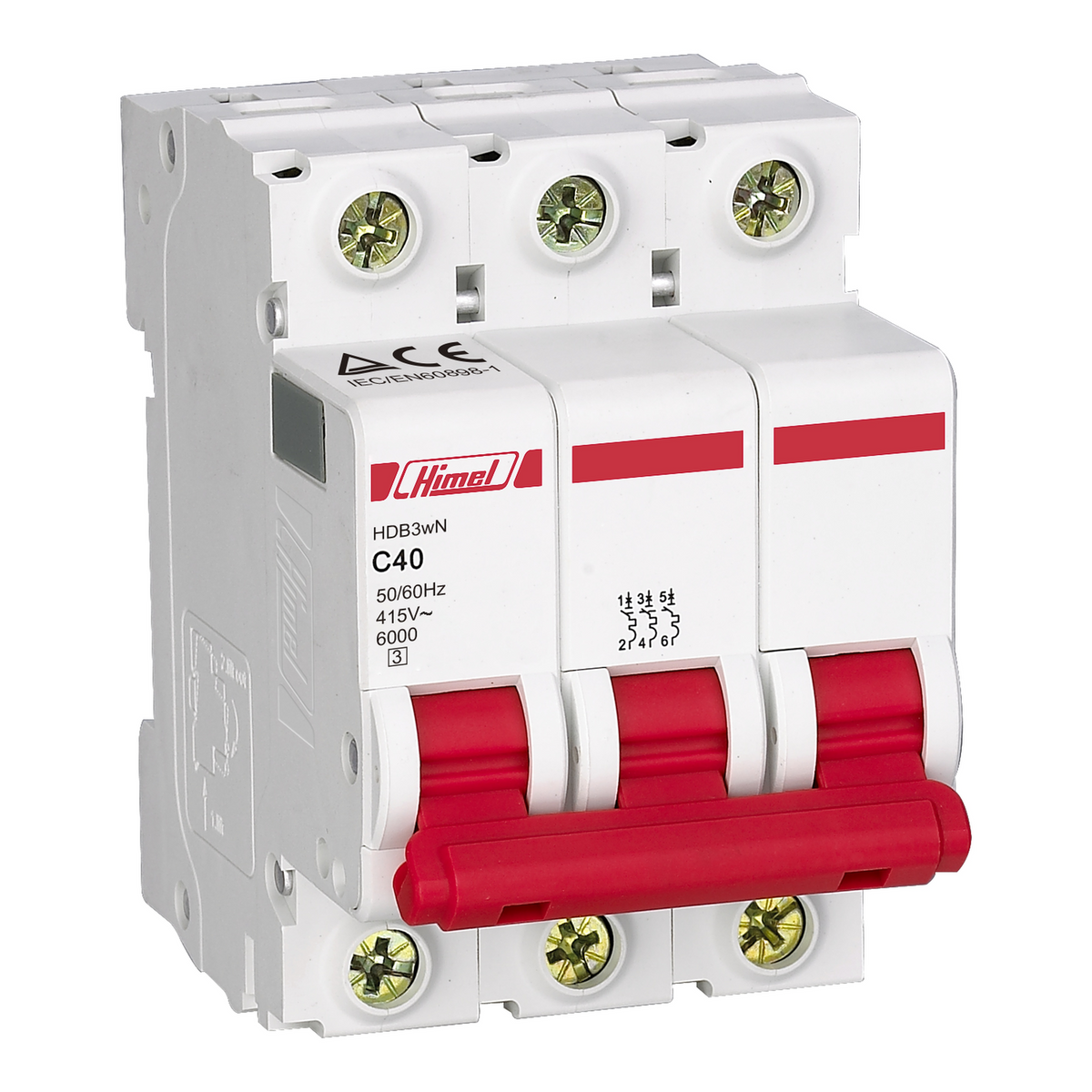 HIMEL MINIATURE CIRCUIT BREAKERS HDB3w D 3P 4.5kA 10A